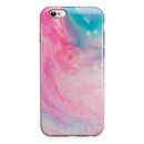 Marbleized Pink and Blue Paradise V712 iPhone 6/6s or 6/6s Plus 2-Piece Hybrid INK-Fuzed Case