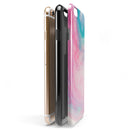 Marbleized Pink and Blue Paradise V712 iPhone 6/6s or 6/6s Plus 2-Piece Hybrid INK-Fuzed Case