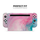 Marbleized Pink and Blue Paradise V712 // Skin Decal Wrap Kit for Nintendo Switch Console & Dock, Joy-Cons, Pro Controller, Lite, 3DS XL, 2DS XL, DSi, or Wii - Vinyl Skin Wrap for Nintendo Switch 2, OLED, Lite, Pro Controller, Wii & Classic Handhelds