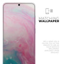 Marbleized Pink and Blue Paradise V712 - Premium Vinyl Skin Decal for Samsung Galaxy S25 Ultra, S24, S23, S22 & All Galaxy S Models