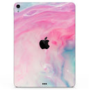 Marbleized Pink and Blue Paradise V712 - Full Body Skin Decal for the Apple iPad Pro 12.9", 11", 10.5", 9.7", Air or Mini (All Models Available)