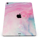 Marbleized Pink and Blue Paradise V712 - Full Body Skin Decal for the Apple iPad Pro 12.9", 11", 10.5", 9.7", Air or Mini (All Models Available)