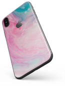 Marbleized Pink and Blue Paradise V712 - iPhone X Skin-Kit