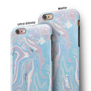 Marbleized Pink and Blue Soft v3 iPhone 6/6s or 6/6s Plus 2-Piece Hybrid INK-Fuzed Case