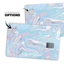 Marbleized Pink and Blue Soft v3 - Premium Protective Decal Skin-Kit for the Apple Credit Card