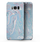 Marbleized Pink and Blue Soft v3 - Samsung Galaxy S8 Full-Body Skin Kit
