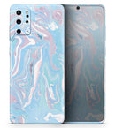 Marbleized Pink and Blue Soft v3 - Premium Vinyl Skin Decal for Samsung Galaxy S25 Ultra, S24, S23, S22 & All Galaxy S Models