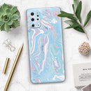 Marbleized Pink and Blue Soft v3 - Premium Vinyl Skin Decal for Samsung Galaxy S25 Ultra, S24, S23, S22 & All Galaxy S Models