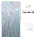 Marbleized Pink and Blue Soft v3 - Premium Vinyl Skin Decal for Samsung Galaxy S25 Ultra, S24, S23, S22 & All Galaxy S Models