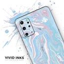 Marbleized Pink and Blue Soft v3 - Premium Vinyl Skin Decal for Samsung Galaxy S25 Ultra, S24, S23, S22 & All Galaxy S Models