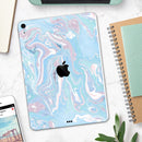 Marbleized Pink and Blue Soft v3 - Full Body Skin Decal for the Apple iPad Pro 12.9", 11", 10.5", 9.7", Air or Mini (All Models Available)