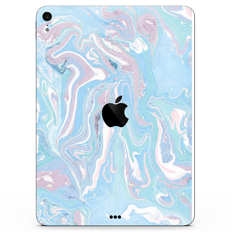 Marbleized Pink and Blue Soft v3 - Full Body Skin Decal for the Apple iPad Pro 12.9", 11", 10.5", 9.7", Air or Mini (All Models Available)