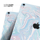 Marbleized Pink and Blue Soft v3 - Full Body Skin Decal for the Apple iPad Pro 12.9", 11", 10.5", 9.7", Air or Mini (All Models Available)
