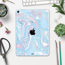 Marbleized Pink and Blue Soft v3 - Full Body Skin Decal for the Apple iPad Pro 12.9", 11", 10.5", 9.7", Air or Mini (All Models Available)