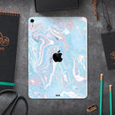 Marbleized Pink and Blue Soft v3 - Full Body Skin Decal for the Apple iPad Pro 12.9", 11", 10.5", 9.7", Air or Mini (All Models Available)