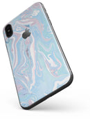 Marbleized Pink and Blue Soft v3 - iPhone X Skin-Kit