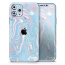 Marbleized Pink and Blue Soft v3 - Protective Skin Wrap & Decal – Compatible with iPhone SE to iPhone 17 Pro Max (All Models)