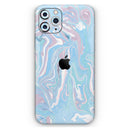 Marbleized Pink and Blue Soft v3 - Protective Skin Wrap & Decal – Compatible with iPhone SE to iPhone 17 Pro Max (All Models)