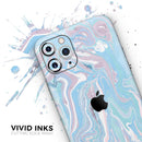 Marbleized Pink and Blue Soft v3 - Protective Skin Wrap & Decal – Compatible with iPhone SE to iPhone 17 Pro Max (All Models)