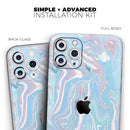 Marbleized Pink and Blue Soft v3 - Protective Skin Wrap & Decal – Compatible with iPhone SE to iPhone 17 Pro Max (All Models)