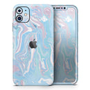 Marbleized Pink and Blue Soft v3 - Protective Skin Wrap & Decal – Compatible with iPhone SE to iPhone 17 Pro Max (All Models)