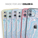 Marbleized Pink and Blue Soft v3 - Protective Skin Wrap & Decal – Compatible with iPhone SE to iPhone 17 Pro Max (All Models)