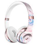 Marbleized Pink and Blue Swirl V2123 Full-Body Skin Kit for the Beats by Dre Solo 3 Wireless Headphones