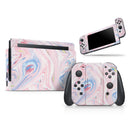 Marbleized Pink and Blue Swirl V2123 // Skin Decal Wrap Kit for Nintendo Switch Console & Dock, Joy-Cons, Pro Controller, Lite, 3DS XL, 2DS XL, DSi, or Wii - Vinyl Skin Wrap for Nintendo Switch 2, OLED, Lite, Pro Controller, Wii & Classic Handhelds