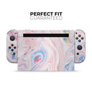 Marbleized Pink and Blue Swirl V2123 // Skin Decal Wrap Kit for Nintendo Switch Console & Dock, Joy-Cons, Pro Controller, Lite, 3DS XL, 2DS XL, DSi, or Wii - Vinyl Skin Wrap for Nintendo Switch 2, OLED, Lite, Pro Controller, Wii & Classic Handhelds