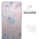 Marbleized Pink and Blue Swirl V2123 - Premium Vinyl Skin Decal for Samsung Galaxy S25 Ultra, S24, S23, S22 & All Galaxy S Models