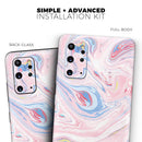Marbleized Pink and Blue Swirl V2123 - Premium Vinyl Skin Decal for Samsung Galaxy S25 Ultra, S24, S23, S22 & All Galaxy S Models