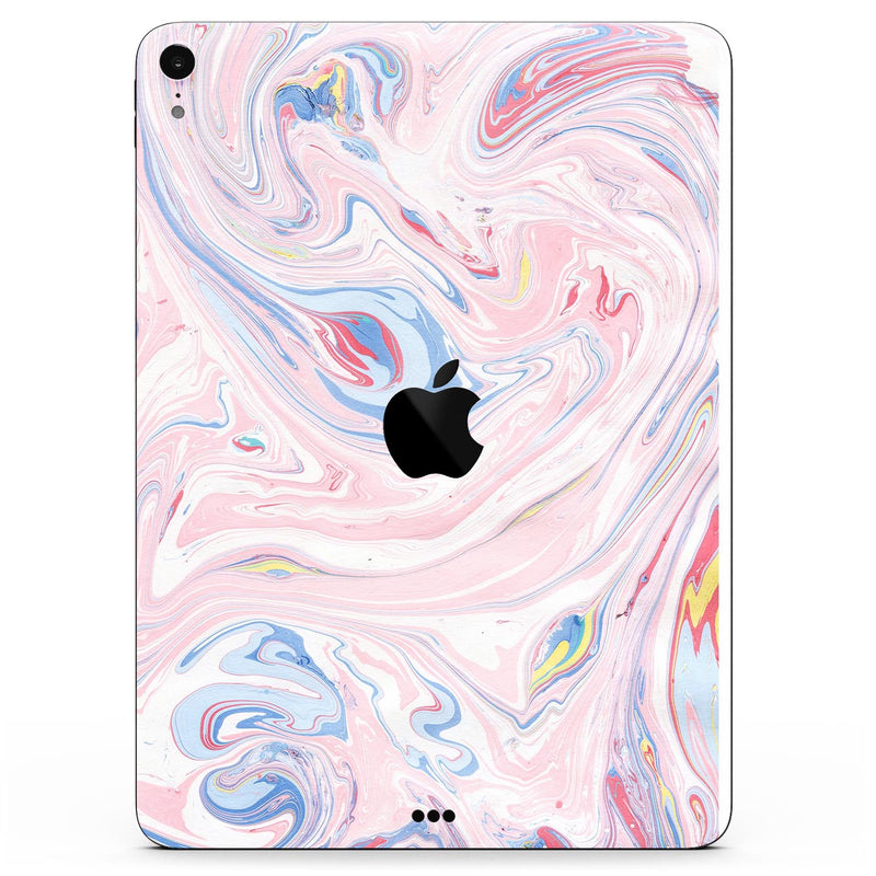 Marbleized Pink and Blue Swirl V2123 - Full Body Skin Decal for the Apple iPad Pro 12.9", 11", 10.5", 9.7", Air or Mini (All Models Available)