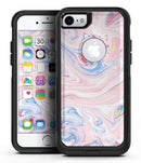 Marbleized Pink and Blue Swirl V2123 - iPhone 7 or 7 Plus Commuter Case Skin Kit