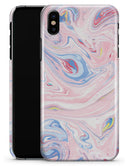Marbleized Pink and Blue Swirl V2123 - iPhone X Clipit Case
