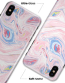 Marbleized Pink and Blue Swirl V2123 - iPhone X Clipit Case