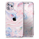 Marbleized Pink and Blue Swirl V2123 - Vinyl Skin Wrap for iPhone 17 Pro Max, 17 Pro, 17 Air, 17, 16 & All Models — Soft Matte or Ultra Gloss