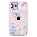 Marbleized Pink and Blue Swirl V2123 - Vinyl Skin Wrap for iPhone 17 Pro Max, 17 Pro, 17 Air, 17, 16 & All Models — Soft Matte or Ultra Gloss