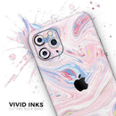 Marbleized Pink and Blue Swirl V2123 - Vinyl Skin Wrap for iPhone 17 Pro Max, 17 Pro, 17 Air, 17, 16 & All Models — Soft Matte or Ultra Gloss