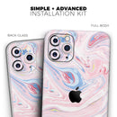 Marbleized Pink and Blue Swirl V2123 - Vinyl Skin Wrap for iPhone 17 Pro Max, 17 Pro, 17 Air, 17, 16 & All Models — Soft Matte or Ultra Gloss
