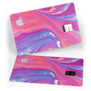Marbleized Pink and Blue v391 - Premium Protective Decal Skin-Kit for the Apple Credit Card