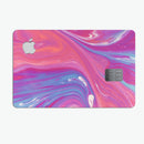 Marbleized Pink and Blue v391 - Premium Protective Decal Skin-Kit for the Apple Credit Card