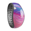 Marbleized Pink and Blue v391 - Decal Skin Wrap Kit for the Disney Magic Band