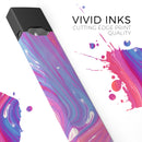 Marbleized Pink and Blue v391 - Premium Decal Protective Skin-Wrap Sticker compatible with the Juul Labs vaping device