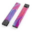 Marbleized Pink and Blue v391 - Premium Decal Protective Skin-Wrap Sticker compatible with the Juul Labs vaping device
