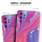 Marbleized Pink and Blue v391 - Skin-Kit for the Samsung Galaxy S-Series S20, S20 Plus, S20 Ultra , S10 & others (All Galaxy Devices Available)
