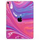 Marbleized Pink and Blue v391 - Full Body Skin Decal for the Apple iPad Pro 12.9", 11", 10.5", 9.7", Air or Mini (All Models Available)