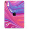 Marbleized Pink and Blue v391 - Full Body Skin Decal for the Apple iPad Pro 12.9", 11", 10.5", 9.7", Air or Mini (All Models Available)