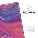 Marbleized Pink and Blue v391 - Full Body Skin Decal for the Apple iPad Pro 12.9", 11", 10.5", 9.7", Air or Mini (All Models Available)