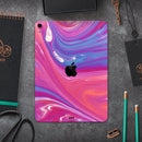Marbleized Pink and Blue v391 - Full Body Skin Decal for the Apple iPad Pro 12.9", 11", 10.5", 9.7", Air or Mini (All Models Available)