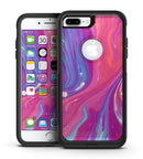 Marbleized Pink and Blue v391 - iPhone 7 or 7 Plus Commuter Case Skin Kit